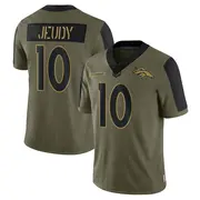 Olive Men's Jerry Jeudy Denver Broncos Limited 2021 Salute To Service Jersey