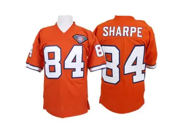 Orange Men's Shannon Sharpe Denver Broncos Authentic Mitchell And Ness Throwback Jersey