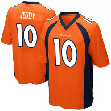 Orange Youth Jerry Jeudy Denver Broncos Game Team Color Jersey